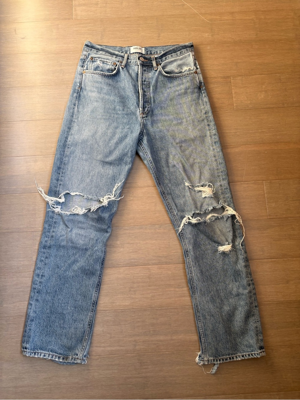 Agolde High Waisted Ripped Jeans